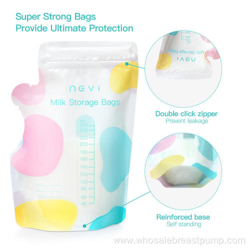 Double Zipper Seal Sterilized Breastmilk Storage Bags